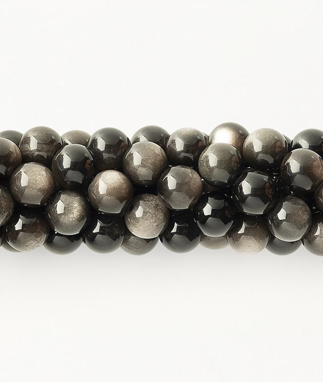Obsidian beads