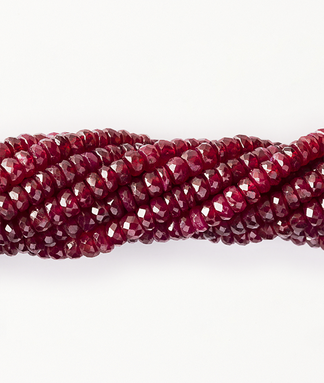 Ruby beads