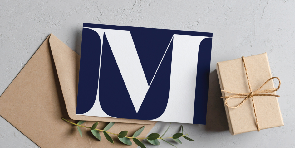 Mega Jewels gift box with a sprig of greenery